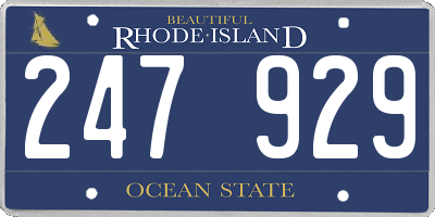 RI license plate 247929