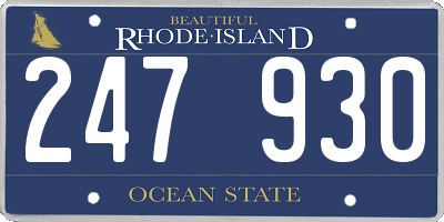 RI license plate 247930