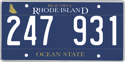 RI license plate 247931