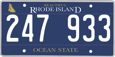 RI license plate 247933