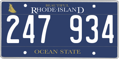 RI license plate 247934