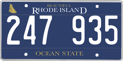 RI license plate 247935
