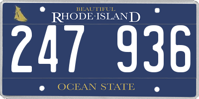 RI license plate 247936