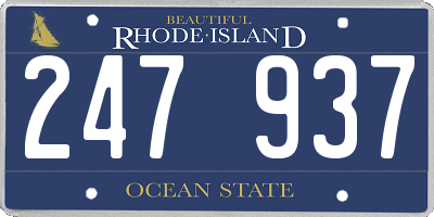 RI license plate 247937