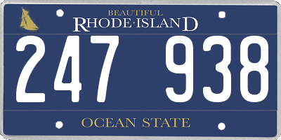 RI license plate 247938