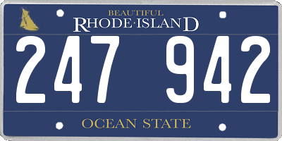 RI license plate 247942