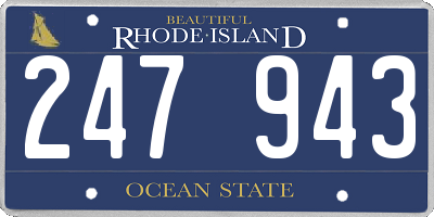 RI license plate 247943