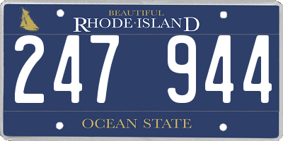 RI license plate 247944