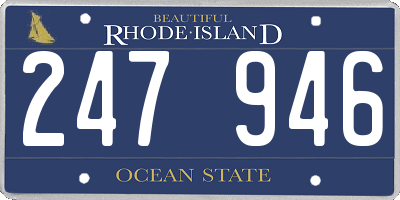 RI license plate 247946