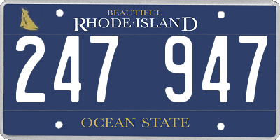 RI license plate 247947