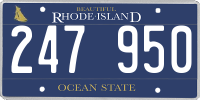 RI license plate 247950