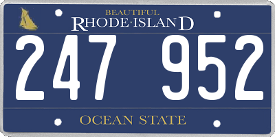 RI license plate 247952