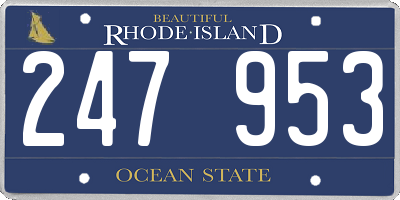 RI license plate 247953