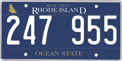 RI license plate 247955