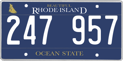 RI license plate 247957