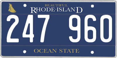 RI license plate 247960