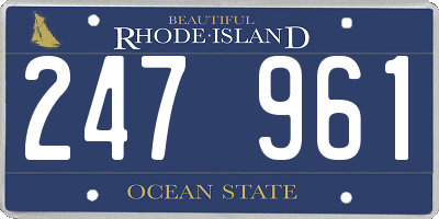 RI license plate 247961