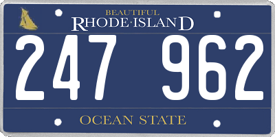 RI license plate 247962