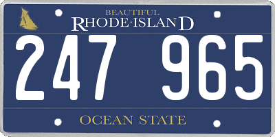 RI license plate 247965