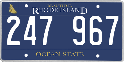 RI license plate 247967