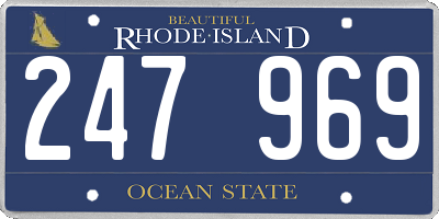 RI license plate 247969