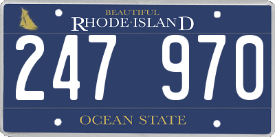 RI license plate 247970