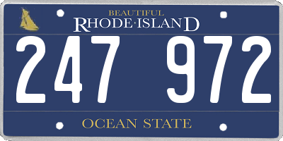 RI license plate 247972