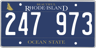 RI license plate 247973