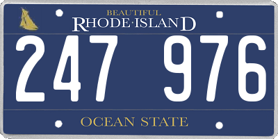 RI license plate 247976