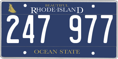 RI license plate 247977