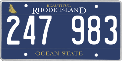 RI license plate 247983