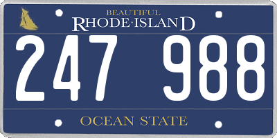 RI license plate 247988