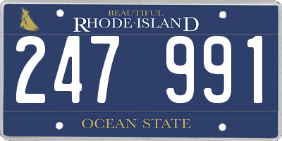 RI license plate 247991