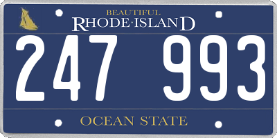 RI license plate 247993