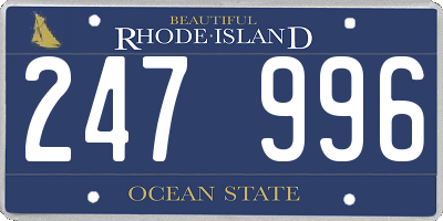 RI license plate 247996