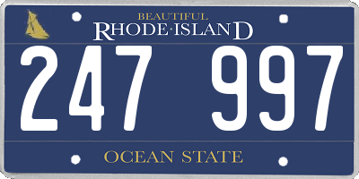 RI license plate 247997