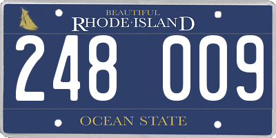 RI license plate 248009