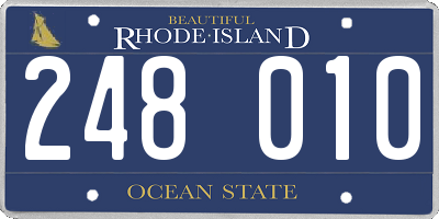 RI license plate 248010