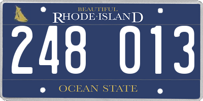 RI license plate 248013