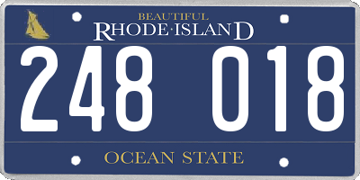 RI license plate 248018