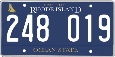 RI license plate 248019