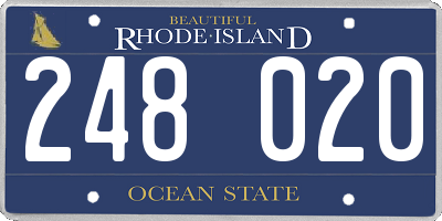RI license plate 248020