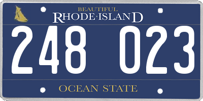 RI license plate 248023