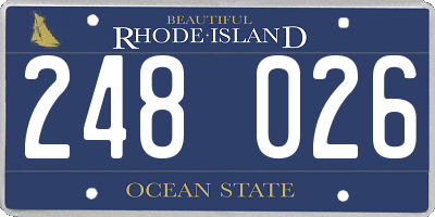 RI license plate 248026