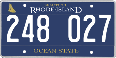 RI license plate 248027