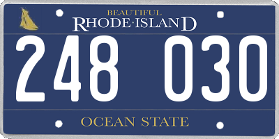 RI license plate 248030