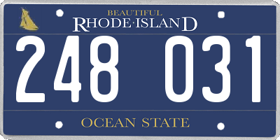 RI license plate 248031