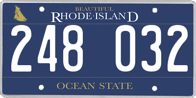 RI license plate 248032