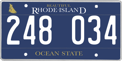 RI license plate 248034