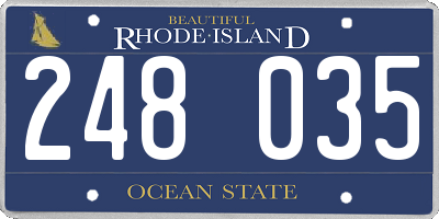 RI license plate 248035